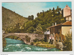 11 AXAT L'Eglise Et Le Vieux Pont Sur L'Aude En 1982 - Axat