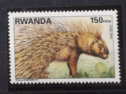Ruanda 1995 Stachelschwein Mi 1461/64** Nur 1v Säuger Im Angebot - Unused Stamps