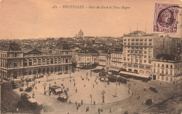 BELGIQUE - Bruxelles - La Gare Du Nord Et Place Rogier - Carte Postale Ancienne - Autres & Non Classés