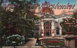 ALLEMAGNE - Wiesbaden - Kochbrunnen - Thermale - Hot Spring Well - Colorisé - Carte Postale Ancienne - Wiesbaden