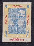 POLAND 1943 Field Post Seals Parachutist Smith FP3A Mint Hinged - Vignetten Van De Bevrijding