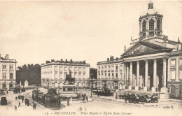BELGIQUE - Bruxelles - Place Royale Et église Saint Jacques - Carte Postale Ancienne - Sonstige & Ohne Zuordnung