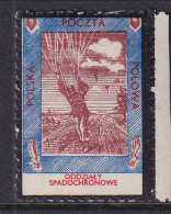 POLAND 1943 Field Post Seals Parachutist Black Border Smith FP2 Mint Hinged - Vignettes De La Libération