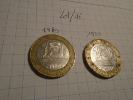 1988/89  -   LOT N° 16  - Type BASTILLE  (2 Pieces 10 Francs )  ++ 5 Photos - 10 Francs