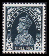 1937. INDIA. GEORG VI 3 PS Hinged. - JF540054 - 1936-47 King George VI