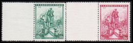 1936. CESKOSLOVENSKO. Karel Hynek Mácha Complete Set With Vignette Never Hinged.  (Michel 345-346 Zf) - JF540103 - Nuovi