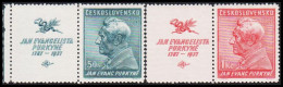 1937. CESKOSLOVENSKO.  Jan Evangelista Purkyně Complete Set With Vignette Never Hinged... (Michel 377-378 Zf) - JF540119 - Ongebruikt