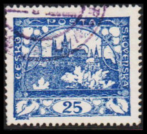 1919. CESKOSLOVENSKO. Hradschin. 25 Heller. Perforated 13 3/4 X 13 ½ . (Michel 5 D) - JF540208 - Used Stamps