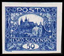 1919. CESKOSLOVENSKO. Hradschin. 25 Heller. Imperforated. Hinged. (Michel 30 U) - JF540213 - Ungebraucht