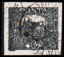 1919. CESKOSLOVENSKO. Hradschin. 120 Heller. Imperforated.  (Michel 32 U) - JF540215 - Oblitérés