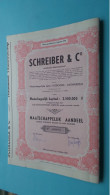 SCHREIBER & C° N.V. - Maatschappelijk AANDEEL - N° 000003 ( Hoboken Antwerpen ) Na 6/10/1944 ! - S - V