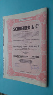 SCHREIBER & C° N.V. - Maatschappelijk AANDEEL - N° 000009 ( Hoboken Antwerpen ) Na 6/10/1944 ! - S - V