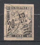 BENIN - 1894 - Taxe TT N°YT. 3 - Type Duval 20c Noir - Signé ROUMET - Oblitéré / Used - Gebruikt