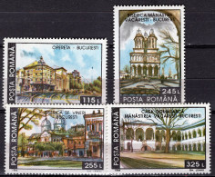 R8132 - ROMANIA ROUMANIE Yv N°4130/33 ** Monuments - Neufs