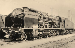 Train Locomotive 6 Essieux Machine PO P.O. N°160A1 * Carte Photo * Chemin De Fer SNCF * Cheminot Dépôt Gare - Eisenbahnen