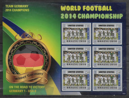 LIBERIA  Feuillet N° 5416 * *  Cup 2014   Football Soccer Fussball USA - 2014 – Brasil