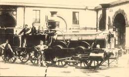 Train Locomotive Machine N°418 * Photo Ancienne 9x14cm * Chemin De Fer Paris St Germain En Laye * Cheminot Dépôt Gare - Eisenbahnen