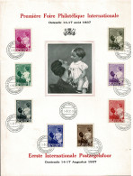 1937 Feuillet Souvenir ASTRID ET BAUDOUIN Série 447 / 454 - Documents Commémoratifs