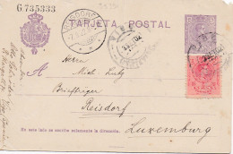 35391# CARTE POSTALE ENTIER POSTAL Obl VIGO 1922 Pour REISDORF LUXEMBOURG - Brieven En Documenten