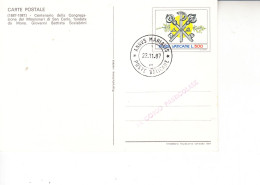 VATICANO  1987 - Intero Postale -annullo Speciale "ANNUS  MARIALIS" - Postal Stationeries