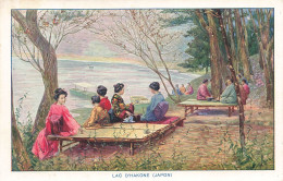 JAPON - Au Bord Du Lac D'Hakone - Colorisé - Animé - Carte Postale Ancienne - Otros & Sin Clasificación