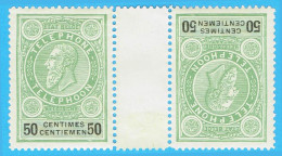 Belgique N° TE23 - 50 Centimes Année 1890 - Telefoonzegels [TE]