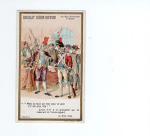 Chromo Les Mots Historiques Louis XVI " Mets Ta Main... Chocolat Guerin-Boutron TB 2 Scans - Guerin Boutron