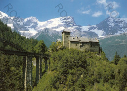 CARTOLINA  LANDECK,TIROLO,AUSTRIA-SCHLOSS WIESBERG BEI LANDECK MIT TRISANNA-BRUCKE-NON VIAGGIATA - Landeck