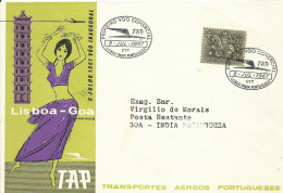 PORTUGAL,  SOBRE  CONMEMORATIVO  LISBOA/GOA - Storia Postale