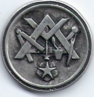 MASONIC - FRANC-MAÇONNERIE - Jeton De Présence - Divers Symboles - Équerre Compas - Truelle - Perpendiculaire - Otros & Sin Clasificación