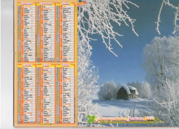 CALENDRIER ANNEE 1992, COMPLET, PAYSAGE HIVERNAL - Grossformat : 1991-00