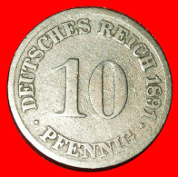 * EAGLE (1890-1916): GERMANY  10 PFENNIGS 1891G RARE BADEN! WILLIAM II (1888-1918) · LOW START ·  NO RESERVE! - 10 Pfennig