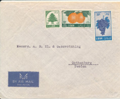 Lebanon Air Mail Cover Sent To Sweden (bended Cover) - Lebanon