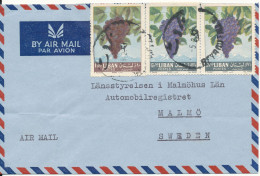 Lebanon Air Mail Cover Sent To Sweden (bended Cover) - Lebanon