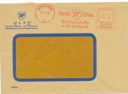Freistempel 1939 – Munchen – Tank BP Olex – Betriedstoffe Und Autoöle  - Maschinenstempel (EMA)