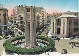 Lebanon Postcard Sent To Denmark Beyrouth 18-3-1957 (Beyrouth Place De L'Etoile) - Liban