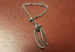 PENDENTIF En ARGENT Pour 11 Grammes Attache OK Et Poinçons - Hauteur Du Cordage (corde Noeud) 4 Cm Longueur Totale 11 Cm - Pendentifs