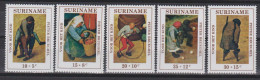 Surinam 1971 546-50 ** Tableaux De Brueghel L’Ancien Jeux D’enfants - Suriname ... - 1975
