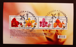 Canada 2007  USED Sc 2243   4,23$ Souvenir Sheet Flowers - Oblitérés