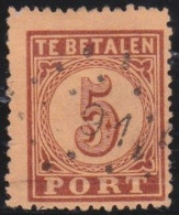 Nederland        .   NVPH     .   Porto  1    .   O  .   Gestempeld    .   /   .   Cancelled - Postage Due