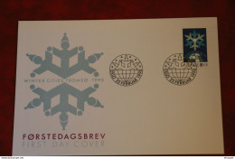 FDC OSLO 23 FEVRIER 1990 WINTER CITIES TROMSO - FDC