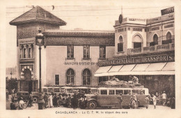 MAROC - Casablanca - La CTM Le Départ Des Cars - Compagnie Généralede Transports - Carte Postale Ancienne - Casablanca