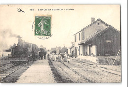 CPA 58 Brinon Sur Beuvron La Gare Et Le Train Tramway - Brinon Sur Beuvron