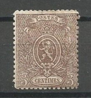 Belgique Belgie Belgium COB 25 Dent.14½x14 MH / * 1866 Petit Lion (Forte Charnière, Voir Dos) Cote: 385,00€ - 1866-1867 Petit Lion