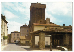 CPM 43 BLESLE La Halle Aux Blés Et Tour Du Château Des Mercoeur - Blesle