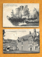 LES TROIS MOUTIERS - 86 - LOT 2 CPA -  RUINES DU CHATEAU MONTPENSIER A VEZIERES - OIES -CHATEAU Des EAUX MELLES - Les Trois Moutiers