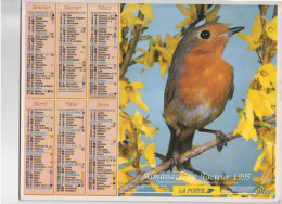 CALENDRIER ANNEE 1995, COMPLET, OISEAUX REF 13763 - Grand Format : 1991-00