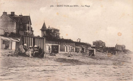 FRANCE - Saint Pair Sur Mer - La Plage - Cabines - Animé - Carte Postale Ancienne - Saint Pair Sur Mer