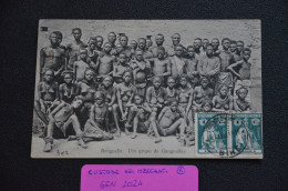 RARE️️ POSTKARTE POSTCARD AFRIQUE ANGOLA BENGUELLA PHOTO TRIBE GRUPO DE GANGUELLAS BAMBINI SCHIAVI SLAVES TRADE - Angola