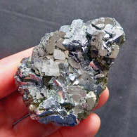 #J51 - Bella GALENA Cristalli (Madan, Bulgaria)XX56 - Bello PIRITE E QUARZO Cristalli (Dalnegorsk, Siberia, Russia) - Mineralien